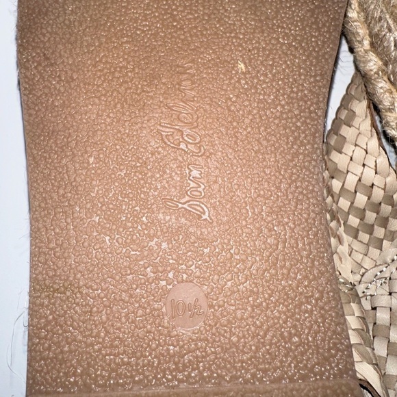 Sam Edelman Dakota Platform Sandal Natural 10.5 Woven Buckle Closure Wrap Ankle - Picture 8 of 8